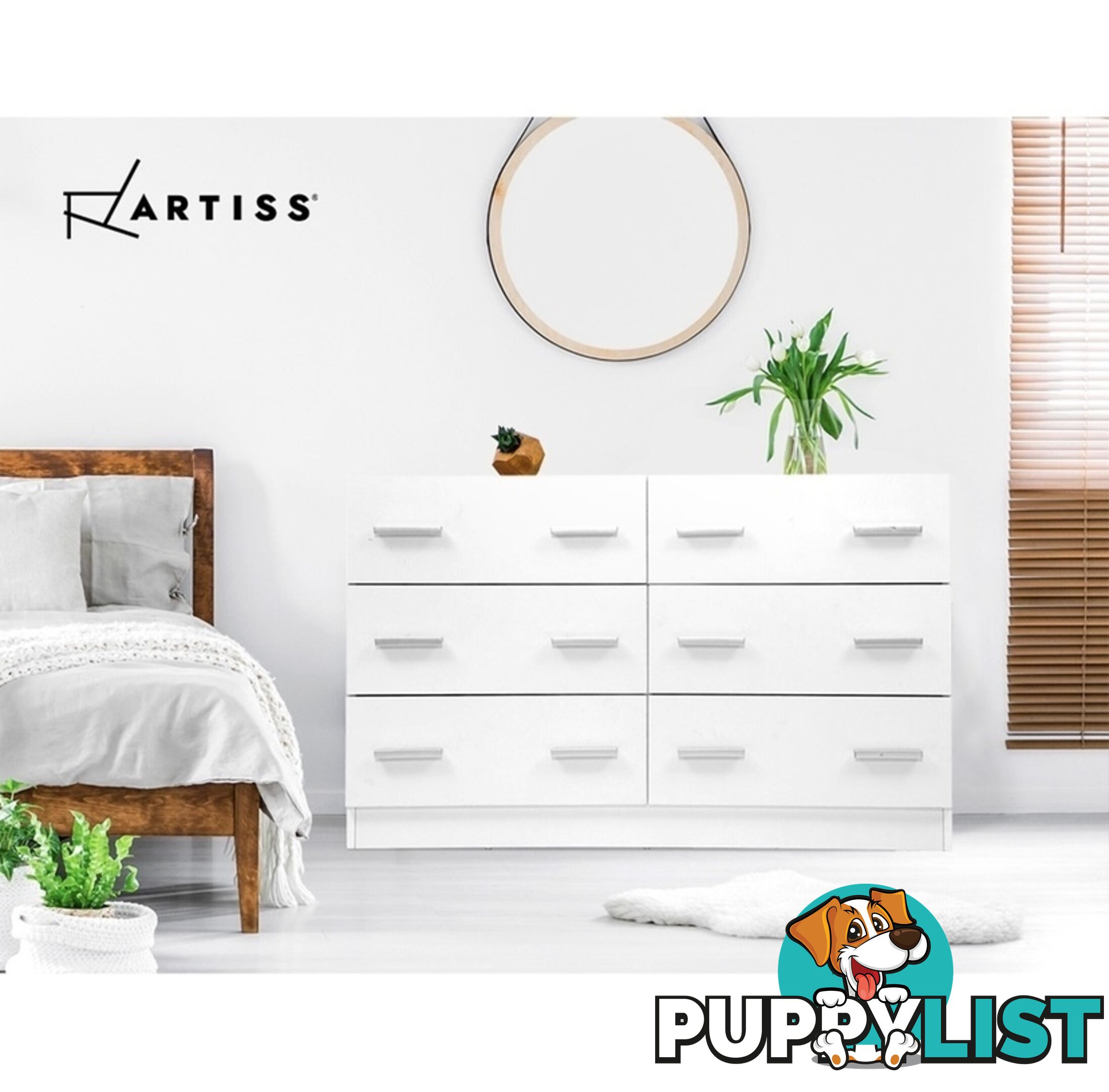 MODERN LOWBOY CHEST OF DRAWERS