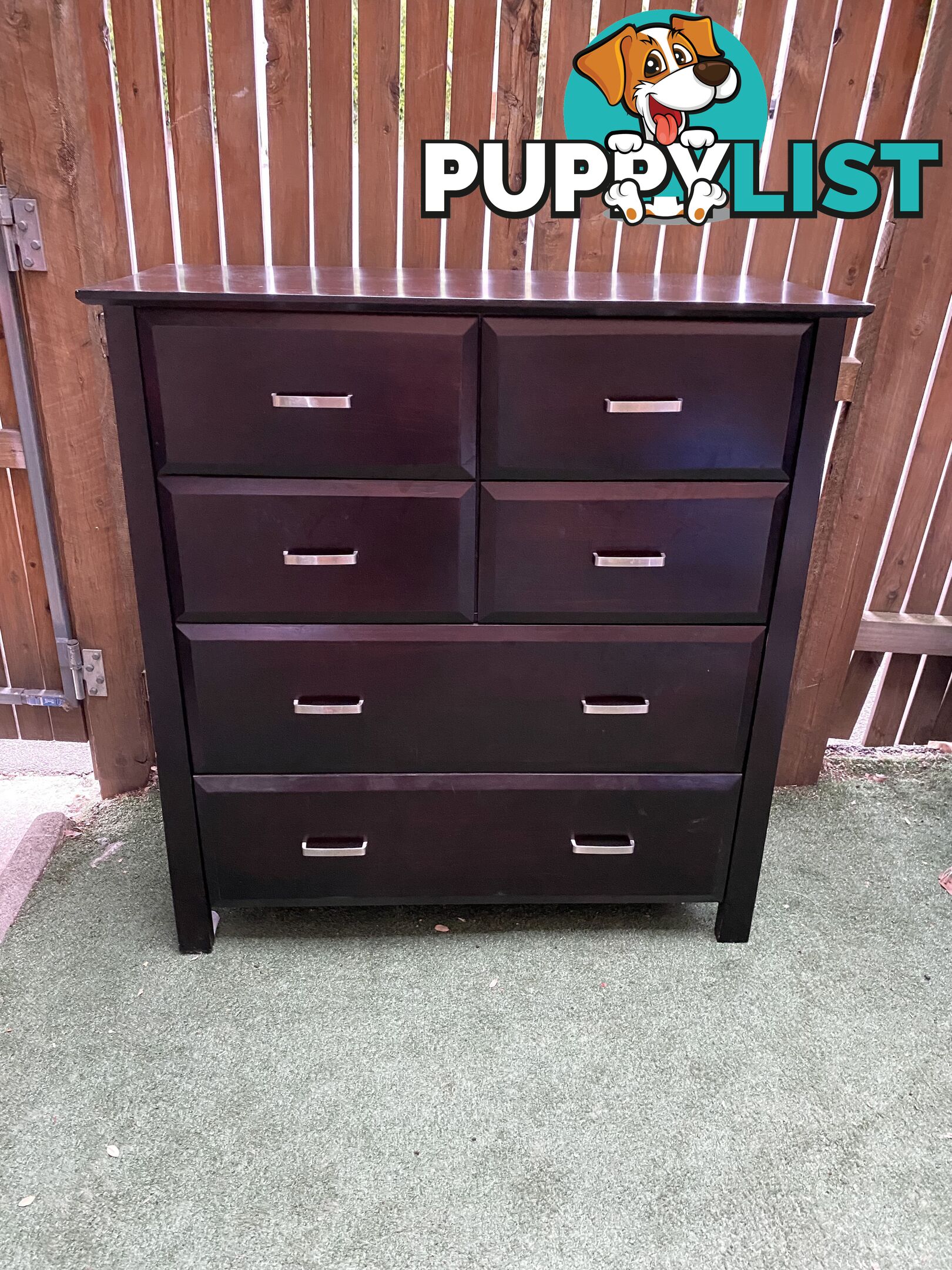 Mahogany Tallboy - 6 drawer