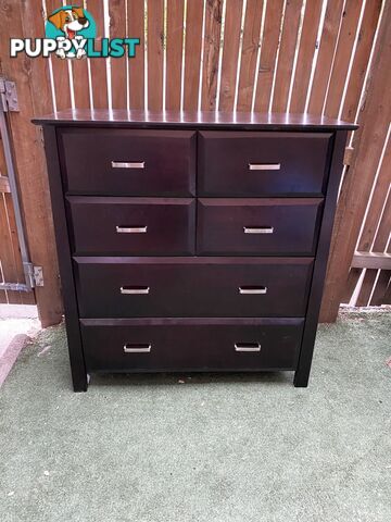 Mahogany Tallboy - 6 drawer