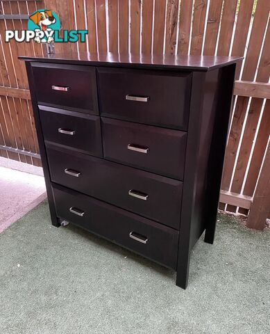 Mahogany Tallboy - 6 drawer