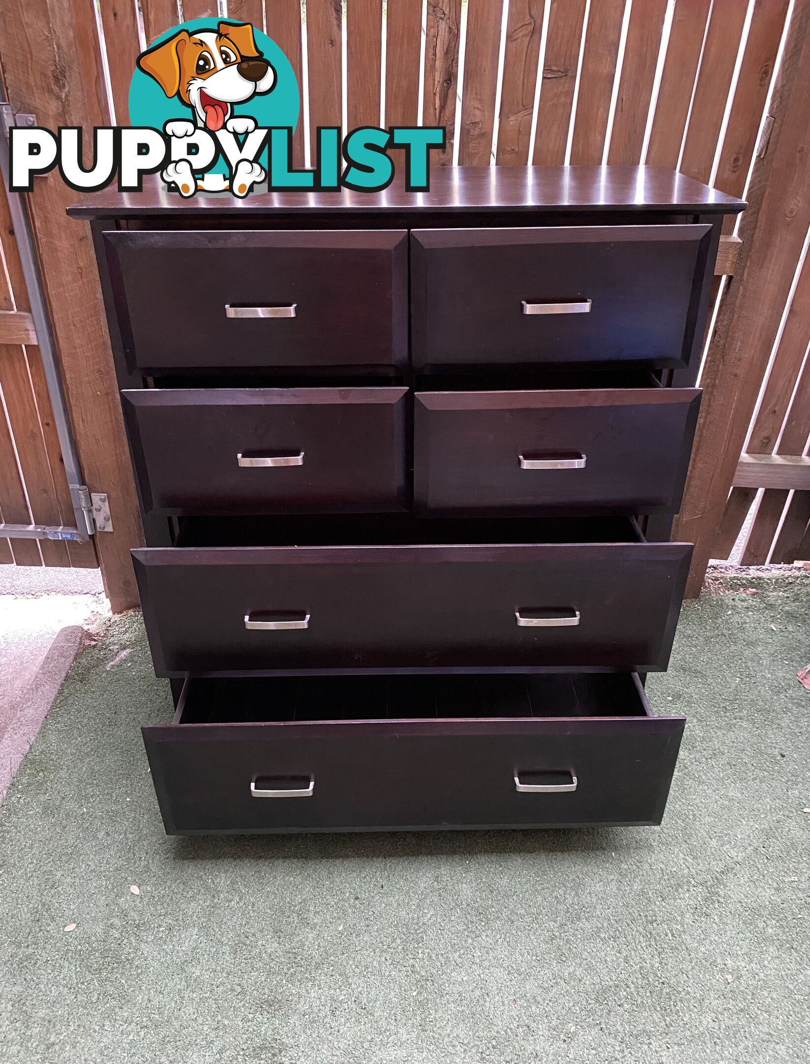 Mahogany Tallboy - 6 drawer