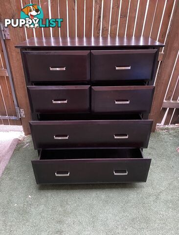 Mahogany Tallboy - 6 drawer