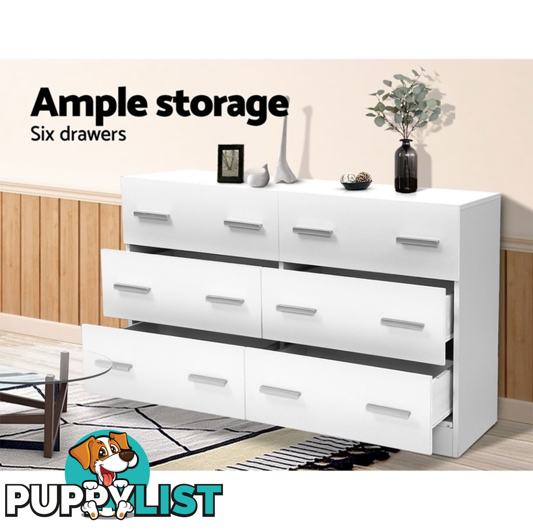 MODERN LOWBOY CHEST OF DRAWERS - BRAND NEW