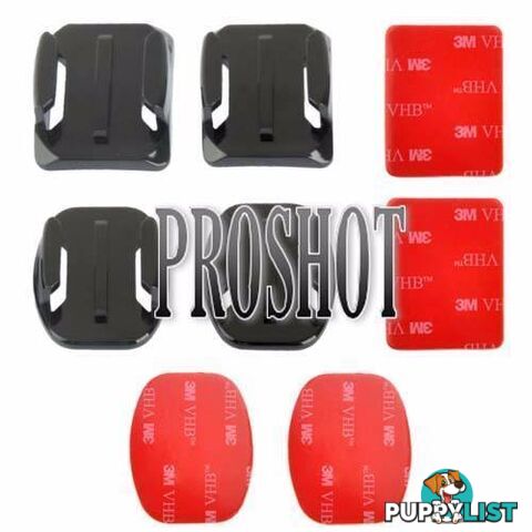 2 PCS Curved Surface Mounts + 2 PCS Flat Surface Mounts + 4 PCS A