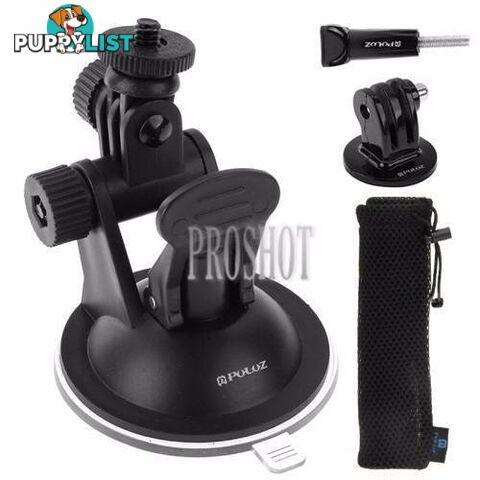 Car Suction Cup Mount with Screw & Tripod Mount Adapter