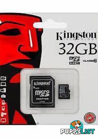 Kingston 32G Micro SD Class 10 with Adaptor