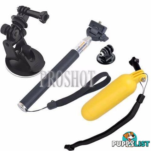 4 in 1 Tripod Mount Adapter + Suction Cup Mount + Floaty Bobb Set