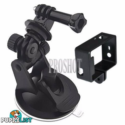 2 in 1 Suction Cup Mount + Frame Mount Set for GoPro HERO4 /3+ /3