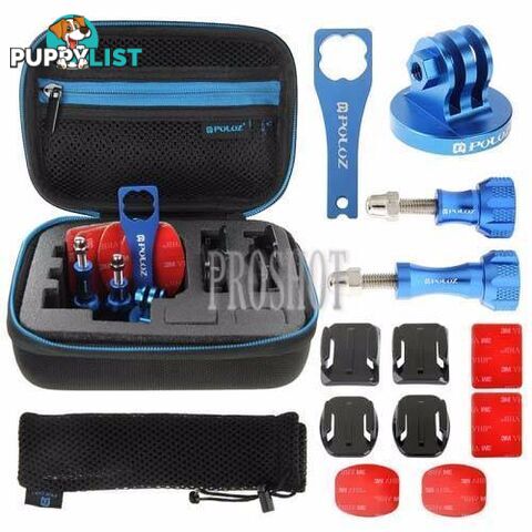 13 in 1 CNC Metal Accessories Combo Kit with EVA Case for GoPro 5