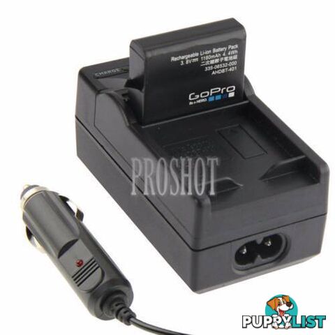 HERO4 Digital Camera Battery Car Charger for Gopro HERO 4 AHDBT-4