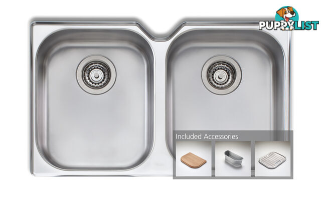 Oliveri Diaz Double Bowl Undermount Sink - DZ10U - Oliveri - O-DZ10U