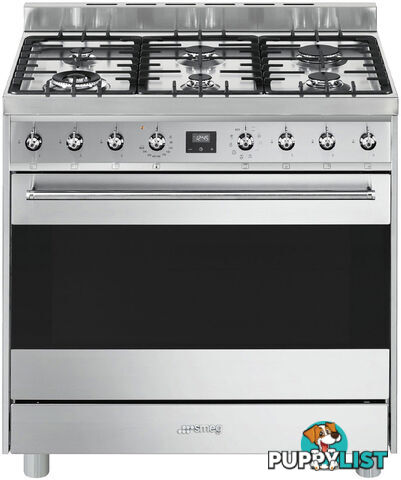 Smeg 90cm Dual Fuel Freestanding Cooker - CS9GMXA - Smeg - S-CS9GMXA