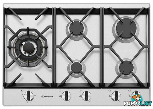 Westinghouse 75cm 5 Burner Gas Cooktop - WHG758SC - Westinghouse - W-WHG758SC