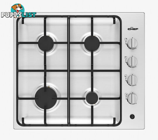 Chef 60cm 4 Burner Gas Cooktop - CHG642SC - Chef - C-CHG642SC