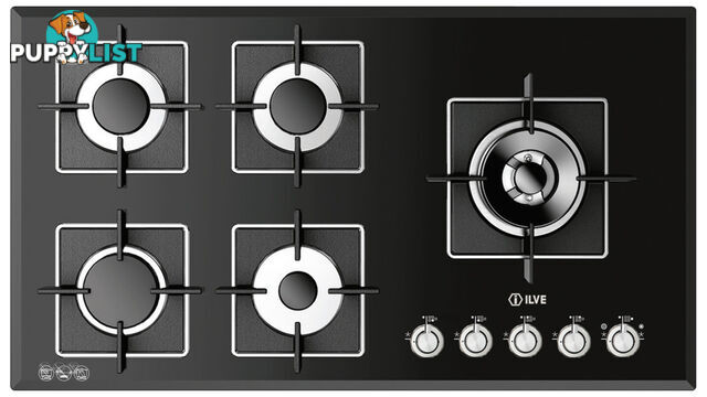 Ilve 90cm Gas Cooktop - ILBV905 - Ilve - I-ILBV905