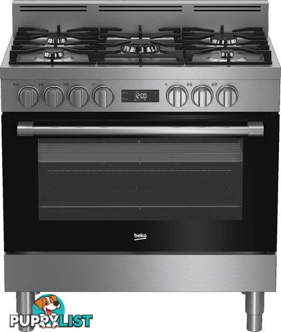 Beko 90cm Freestanding Cooker - BFC916GMX1 - Beko - B-BFC916GMX1