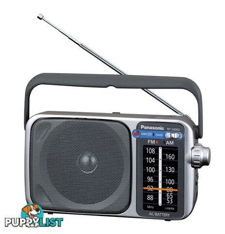 Panasonic Portable AM/FM Radio - RF-2400DGN-S - Panasonic - P-RF-2400DGN-S