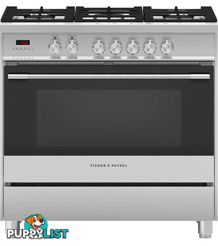 Fisher & Paykel 90cm Freestanding Dual Fuel Cooker - OR90SCG1X1 - Fisher & Paykel - F-OR90SCG1X1