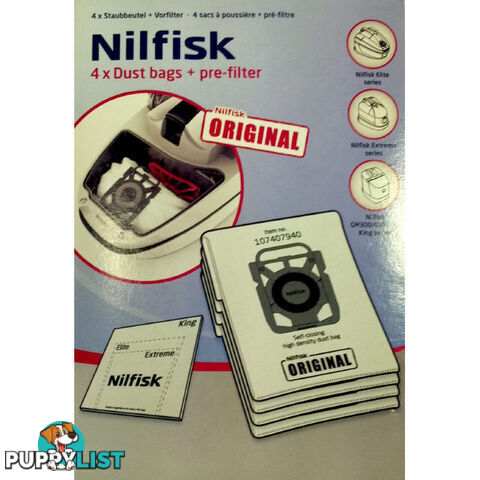 Nilfisk Elite Series Dust Bags - 107407940 - Nilfisk - N-107407940