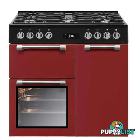 Beko 90cm Freestanding Cooker - Red - BRC916GMB-R - Beko - B-BRC916GMB-R