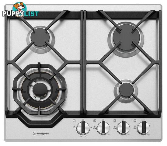 Westinghouse 60cm Gas Cooktop - WHG648SC - Westinghouse - W-WHG648SC