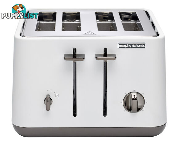 Morphy Richards Aspect Black Chrome 4 Slice Toaster - White - 240024 - Morphy Richards - M-240024