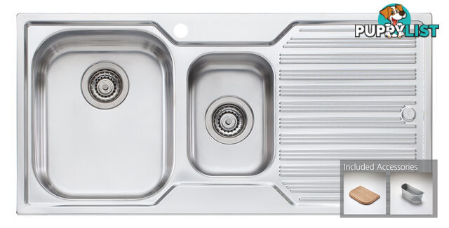 Oliveri Diaz 1 & 1/2 Bowl Sink - DZ101 1TH - Oliveri - O-DZ101 1TH