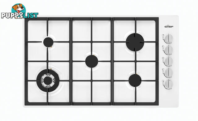 Chef 90cm 5 Burner Gas Cooktop - CHG954WC - Chef - C-CHG954WC