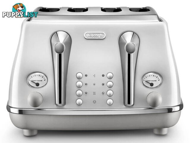 DeLonghi Icona Capitals 4 Slice Toaster - Sydney White - CTOC4003W - DeLonghi - D-CTOC4003W