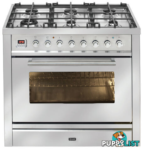 Ilve 90cm Dual Fuel Freestanding Cooker - NT96WMP/SS - Ilve - I-NT96WMP-SS