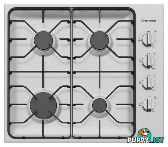 Westinghouse 60cm 4 Burner Gas Cooktop - WHG640SC - Westinghouse - W-WHG640SC