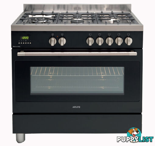 Euro Appliances 90cm Dual Fuel Freestanding Cooker - Black - EFS900DBL - Euro Appliances - E-EFS900DBL