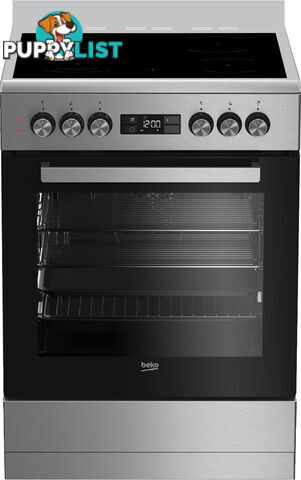 Beko 60cm Vitroceramic Upright Cooker - BFC60VMX1 - Beko - B-BFC60VMX1