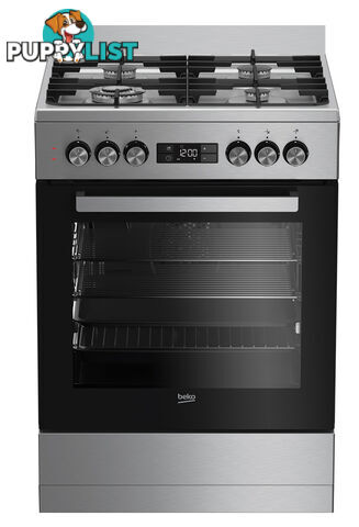 Beko 60cm Dual Fuel Upright Cooker - BFC60GMX - Beko - B-BFC60GMX