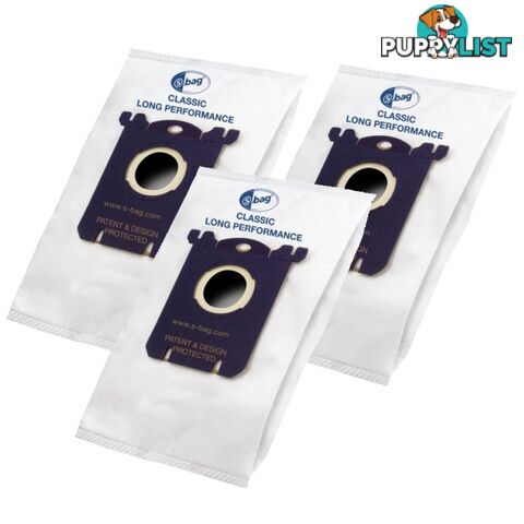 Electrolux 3 Boxes of 4 S-bag Classic Vacuum Cleaner Bags - 12 Bags Total - E201S-3 - Electrolux - E-E201S-3-PACK