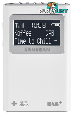 Sangean DAB+/FM Pocket Radio - DPR-39WH - Sangean - S-DPR39WH