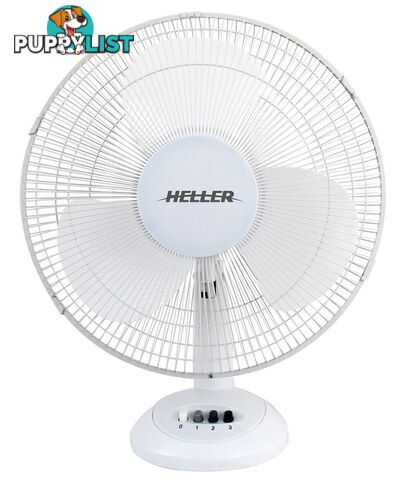 Heller 40cm White Desk Fan - HHDF40S - Heller - H-HHDF40S