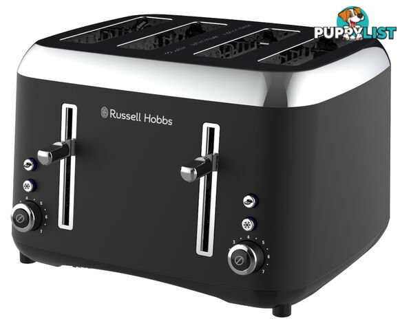 Russell Hobbs Addison 4 Slice Toaster - Matte Black - RHT514BLK - Russell Hobbs - R-RHT514BLK