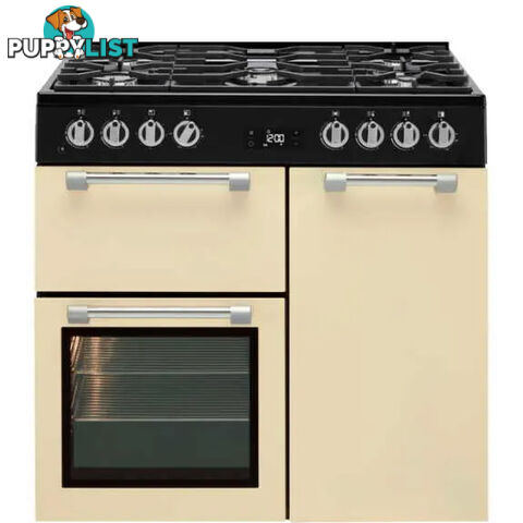 Beko 90cm Freestanding Cooker - Cream - BRC916GMB-C - Beko - B-BRC916GMB-C