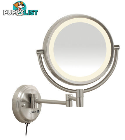 Conair Satin-Nickel Wall-Mount Mirror - CBE6BLEDA - Conair - C-CBE6BLEDA