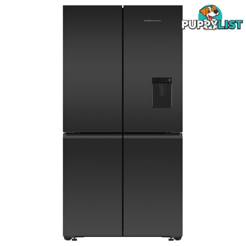 Fisher & Paykel 538L Quad Door Fridge- Matte Black Glass - RF605QZUVB1 - Fisher & Paykel - F-RF605QZUVB1