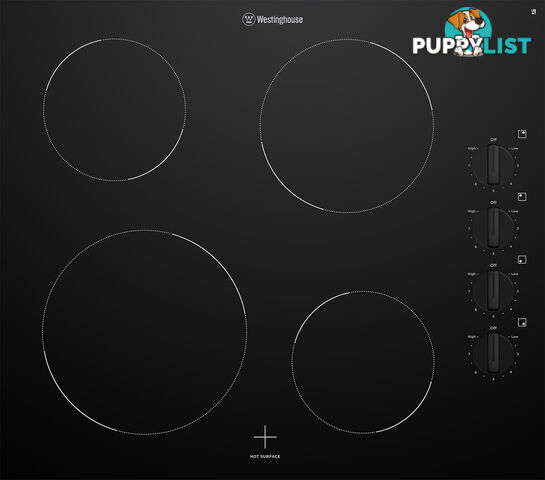 Westinghouse 60cm 4 Zone Ceramic Cooktop - WHC642BC - Westinghouse - W-WHC642BC