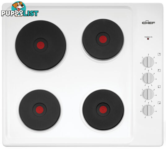 Chef 60cm 4 Zone Electric Solid Cooktop - CHS642WB - Chef - C-CHS642WB