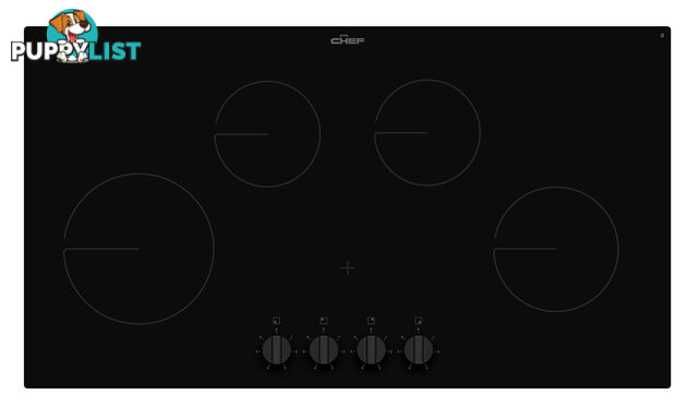 Chef 90cm 4 Zone Ceramic Cooktop - CHC942BB - Chef - C-CHC942BB