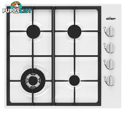 Chef 60cm 4 Burner Gas Cooktop - CHG644WC - Chef - C-CHG644WC