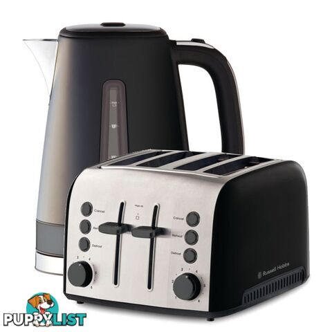 Russell Hobbs Brooklyn Kettle + Toaster Pack - Black - Russell Hobbs - R-RHK92BLK + RHT94BLK