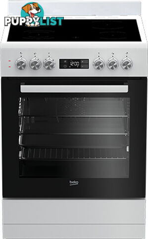 Beko 60cm Vitroceramic Upright Cooker - BFC60VMW1 - Beko - B-BFC60VMW1