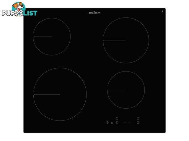 Chef 60cm 4 Zone Ceramic Cooktop - CHC644BB - Chef - C-CHC644BB