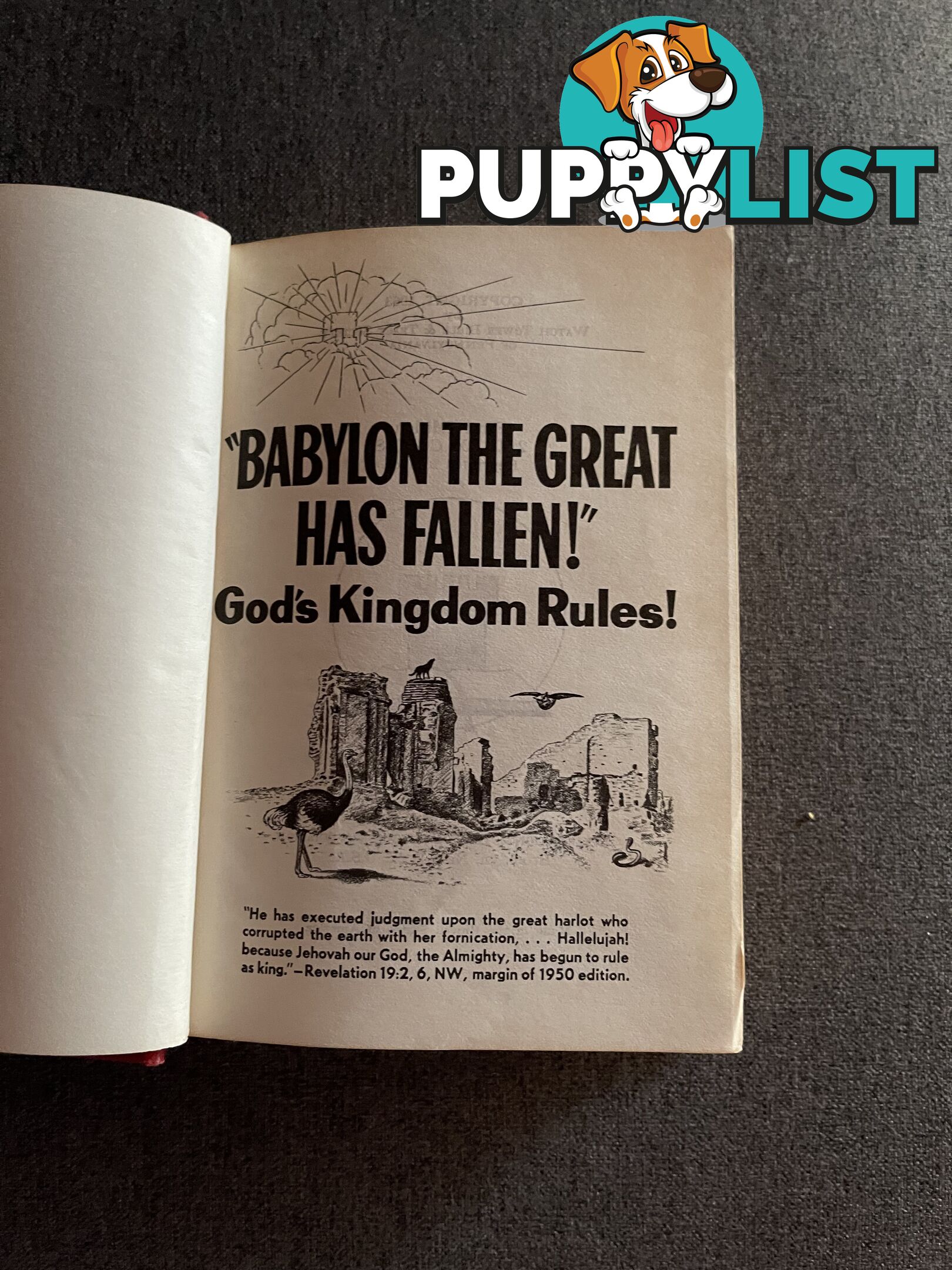 Babylon the Great has Fallen Gods kingdom Rules 1963