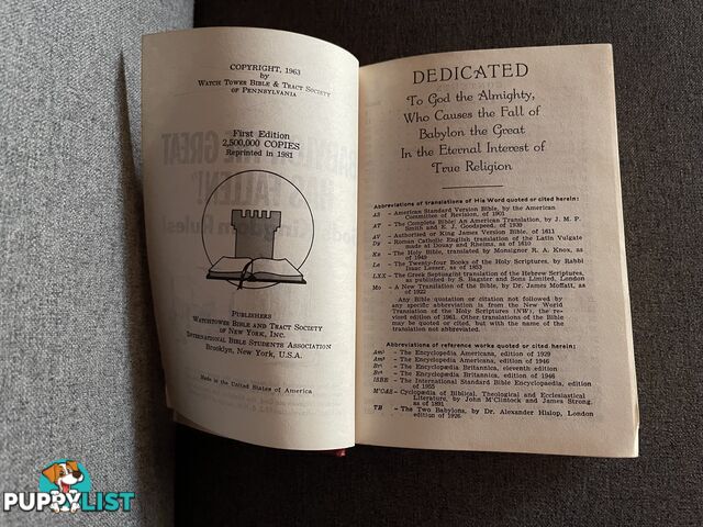 Babylon the Great has Fallen Gods kingdom Rules 1963